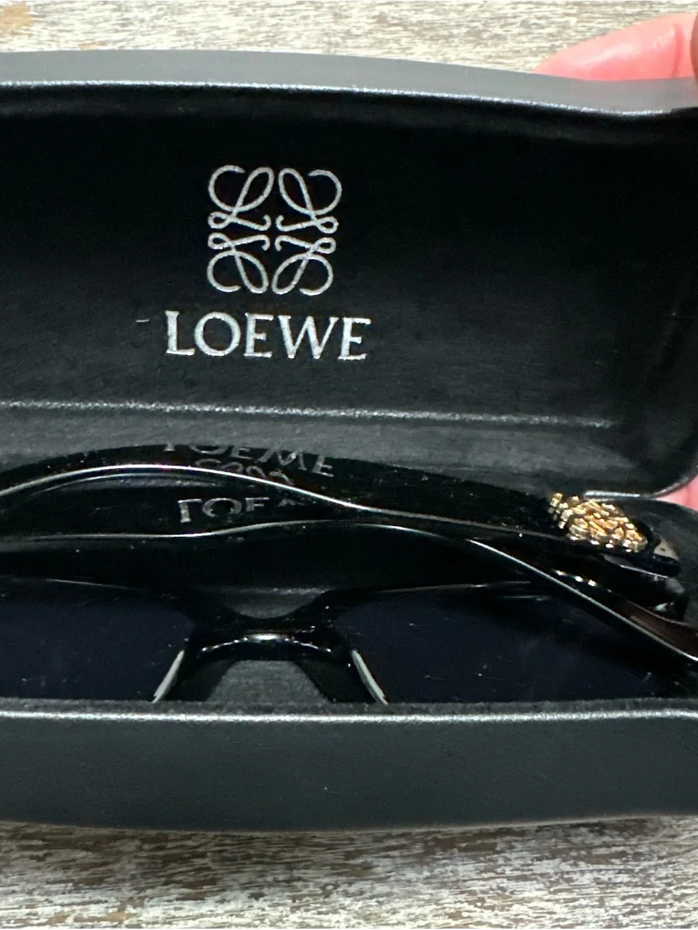 Black Square Women's Sunglasses with Gold Accent